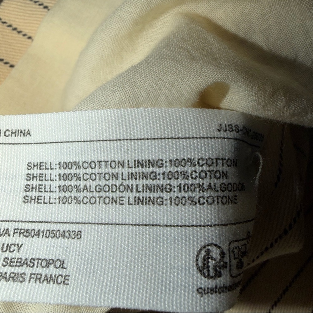 JiJi Studio Paris France Tailored Pin Striped Vest Small - Picture 9 of 11
